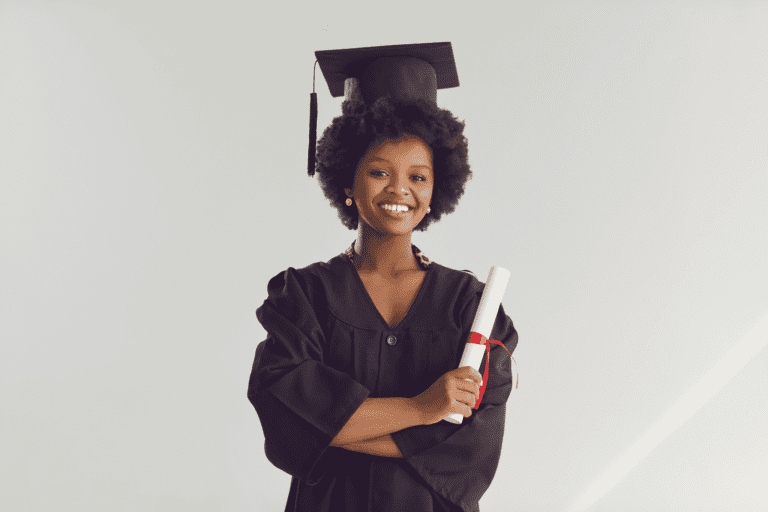 A smiling high school senior portrait
