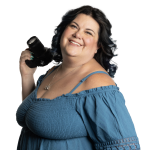 Lauren Photographer holding a camera